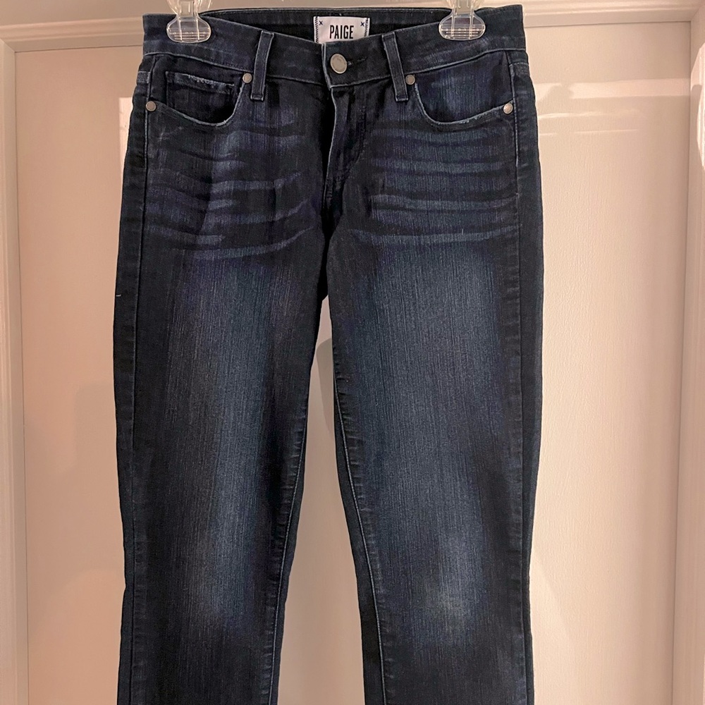 PAIGE Kylie Crop Mid-Rise Medium Wash Denim-Size 26